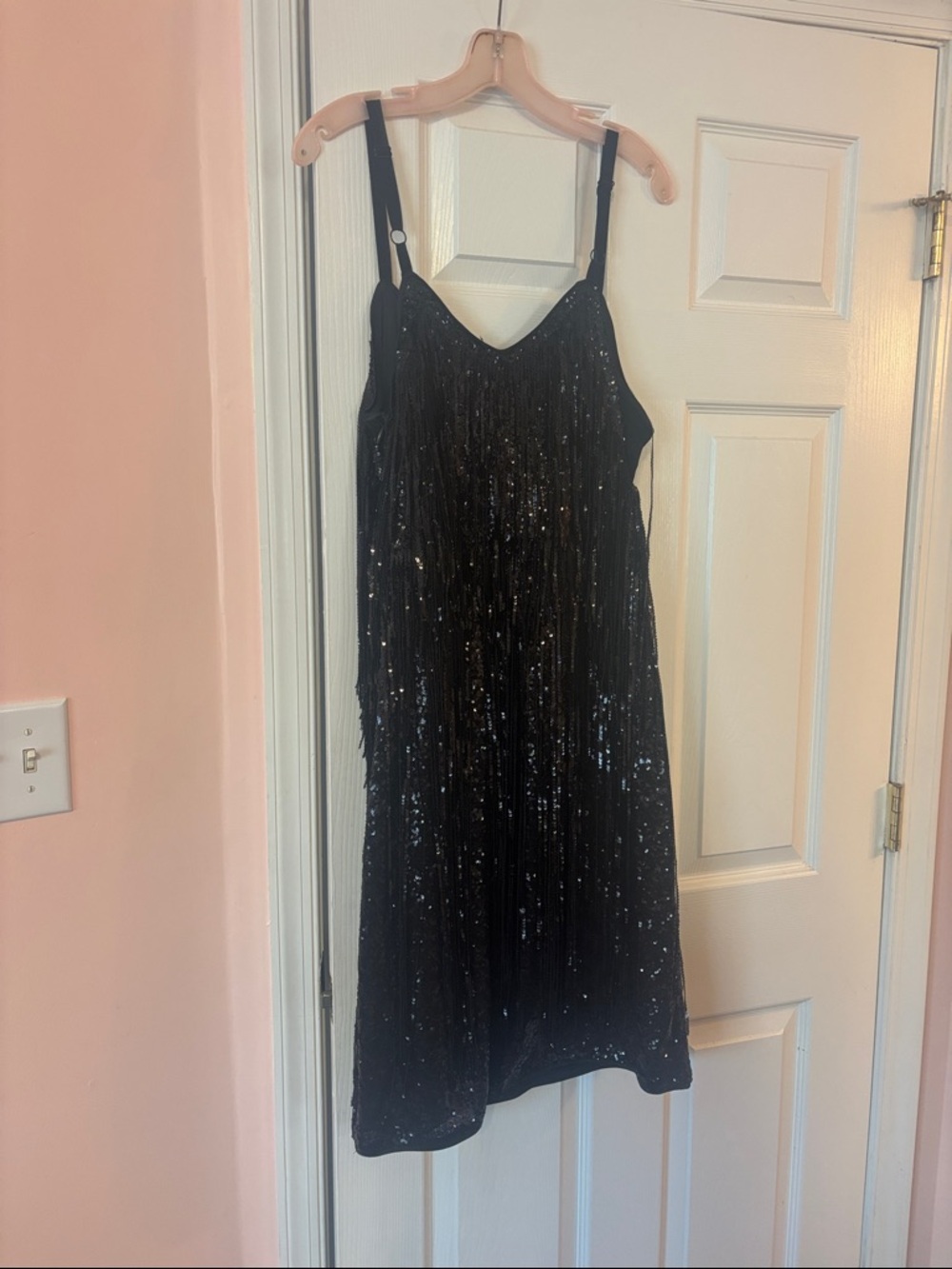 torrid Black Sequin Fringe Mini Dress